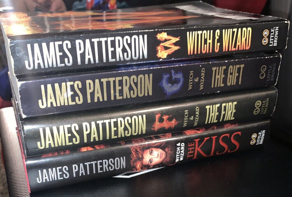 4 WITCH & WIZARD SERIES BOOKS JAMES PATTERSON BOOKS 1-4 WITCH,GIFT,FIRE,KISS
